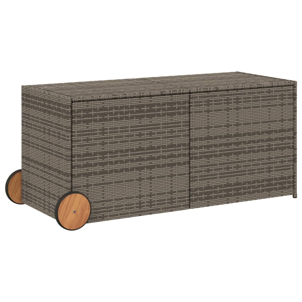 Outdoor Patio Poly Rattan 283L Garden Storage Box With Wheels Cushion Boxes - Bargainia.com - 8721012243606 - 365318