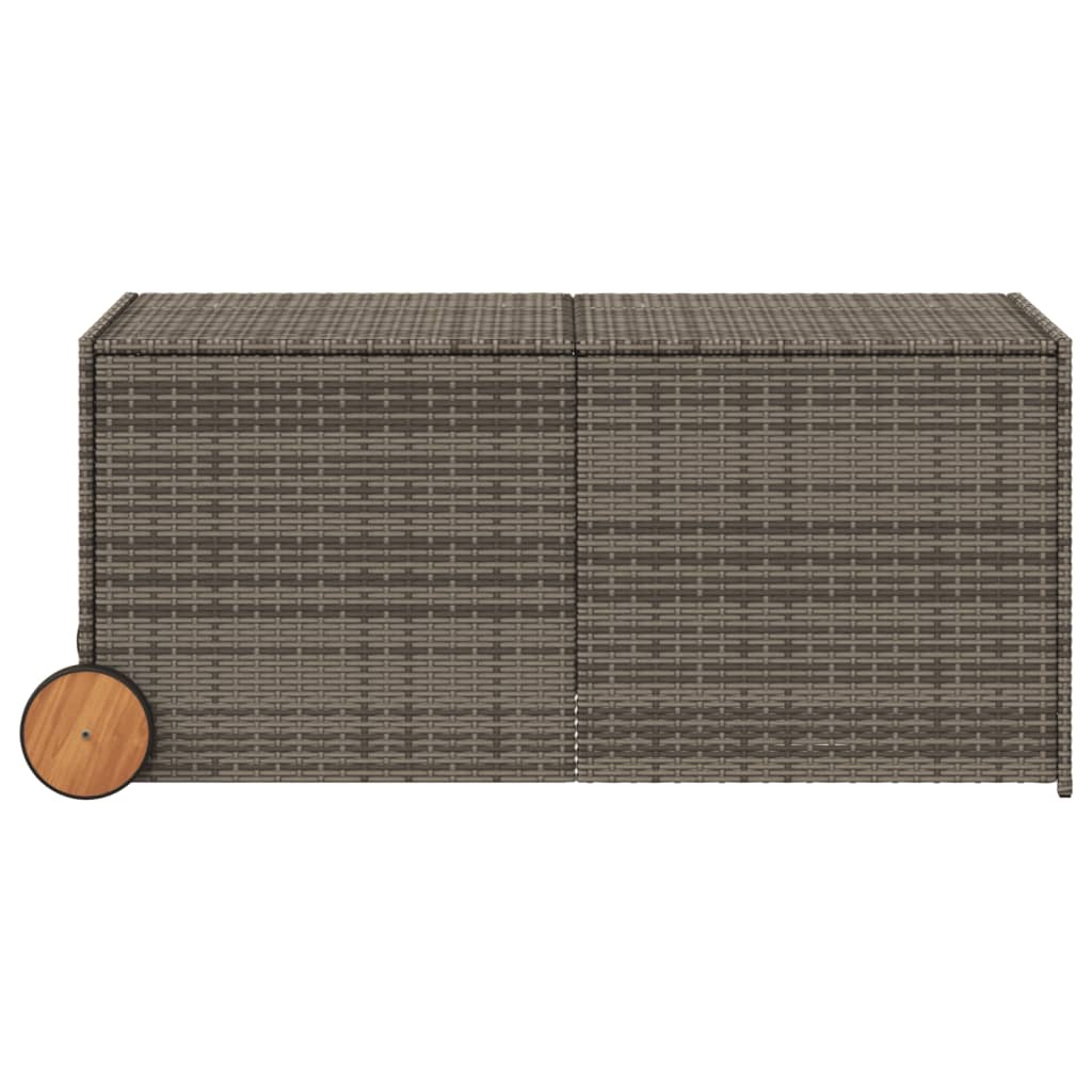 Outdoor Patio Poly Rattan 283L Garden Storage Box With Wheels Cushion Boxes - Bargainia.com - 8721012243606 - 365318