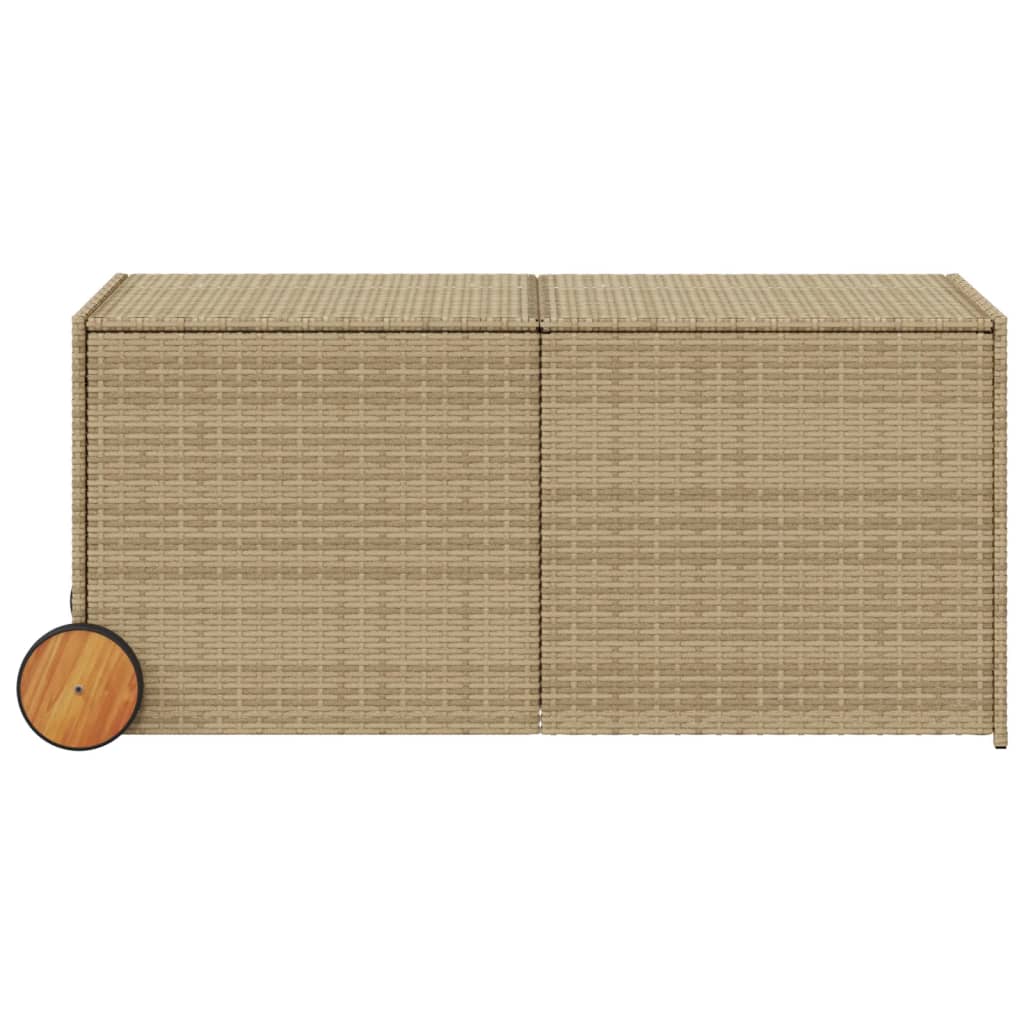 Outdoor Patio Poly Rattan 283L Garden Storage Box With Wheels Cushion Boxes - Bargainia.com - 8721012243613 - 365319