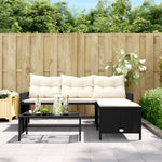 Outdoor Patio Poly Rattan Garden L - Shaped Corner Sofa Set With Cushions Table - Bargainia.com - 
