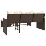 Outdoor Patio Poly Rattan Garden L - Shaped Corner Sofa Set With Cushions Table - Bargainia.com - 