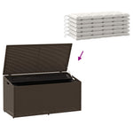Outdoor Patio Poly Rattan Garden Storage Box Cabinet Cushion Boxes Unit - Bargainia.com - 