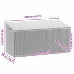 Outdoor Patio Poly Rattan Garden Storage Box Cabinet Cushion Boxes Unit - Bargainia.com - 