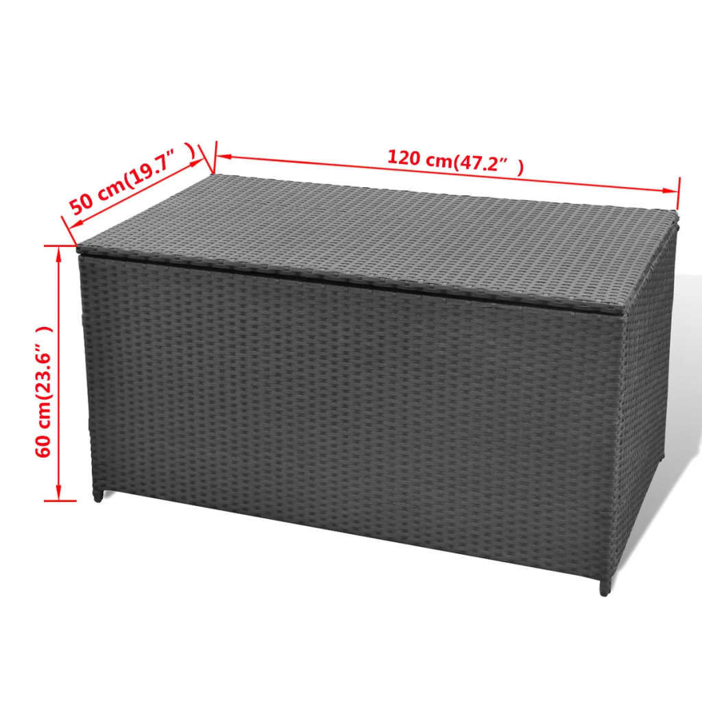 Outdoor Patio Poly Rattan Garden Storage Box Cushion Boxes Chest Cabinet - Bargainia.com - 8718475501039 - 42498