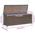 Outdoor Patio Poly Rattan Garden Storage Box Cushion Boxes Chest Cabinet - Bargainia.com - 