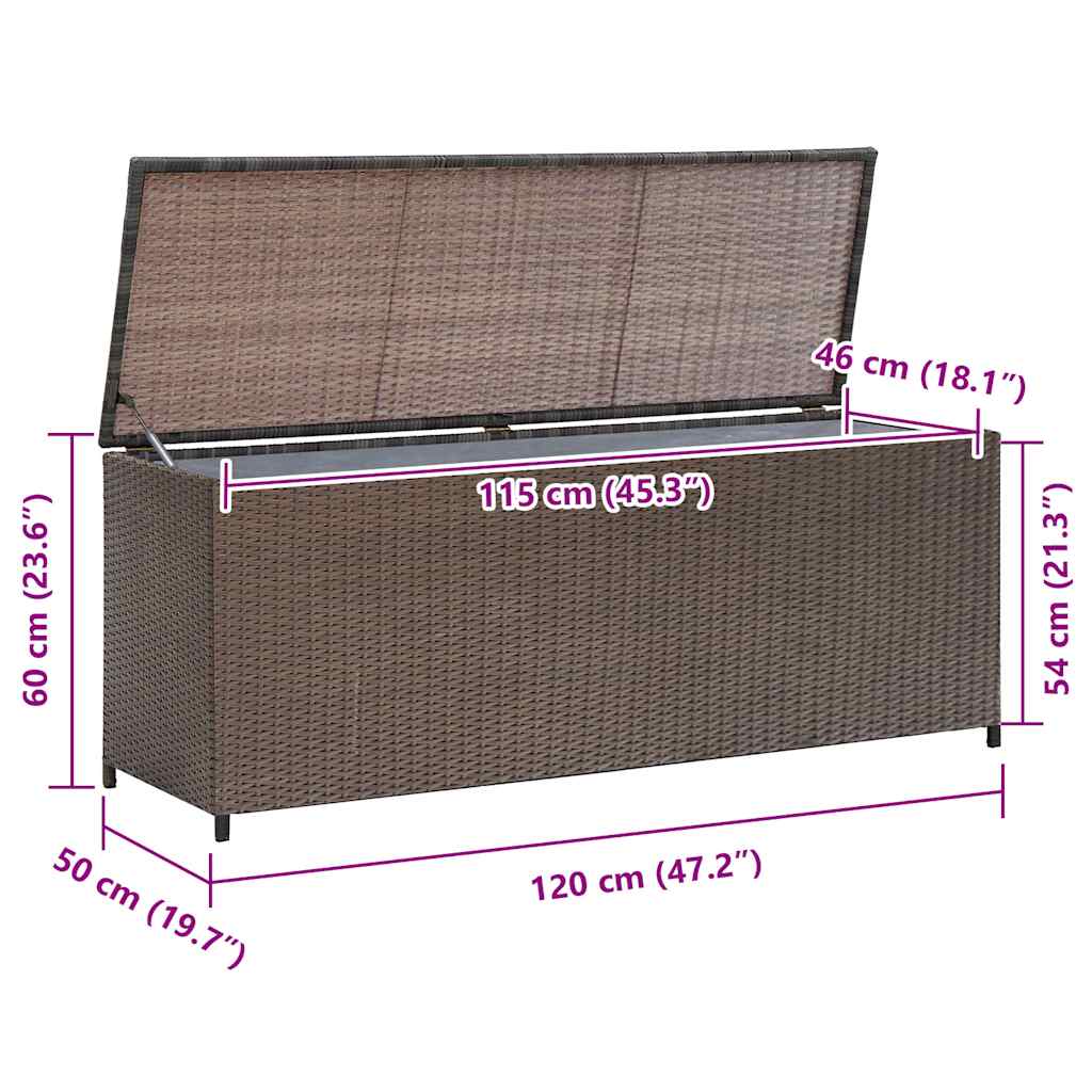 Outdoor Patio Poly Rattan Garden Storage Box Cushion Boxes Chest Cabinet - Bargainia.com - 