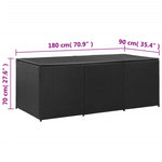Outdoor Patio Poly Rattan Large Garden Storage Box Cushion Boxes Cabinet Unit - Bargainia.com - 