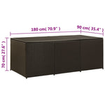 Outdoor Patio Poly Rattan Large Garden Storage Box Cushion Boxes Cabinet Unit - Bargainia.com - 