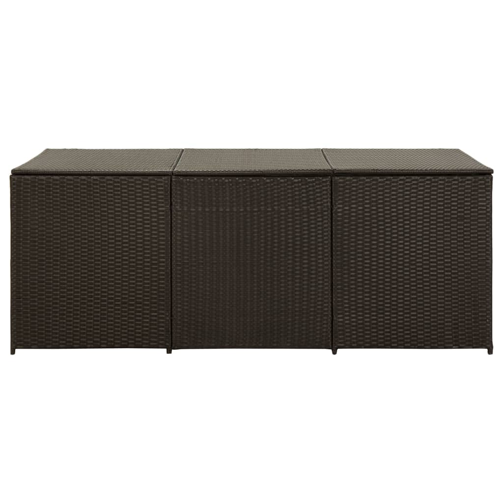 Outdoor Patio Poly Rattan Large Garden Storage Box Cushion Boxes Cabinet Unit - Bargainia.com - 