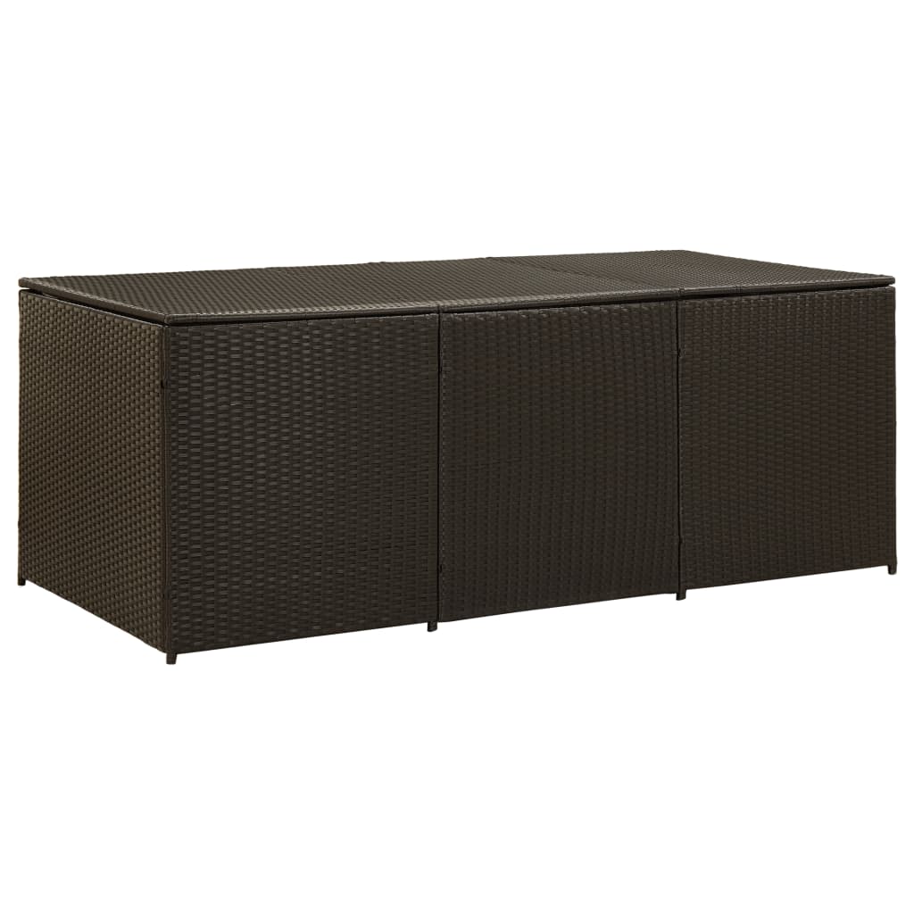 Outdoor Patio Poly Rattan Large Garden Storage Box Cushion Boxes Cabinet Unit - Bargainia.com - 