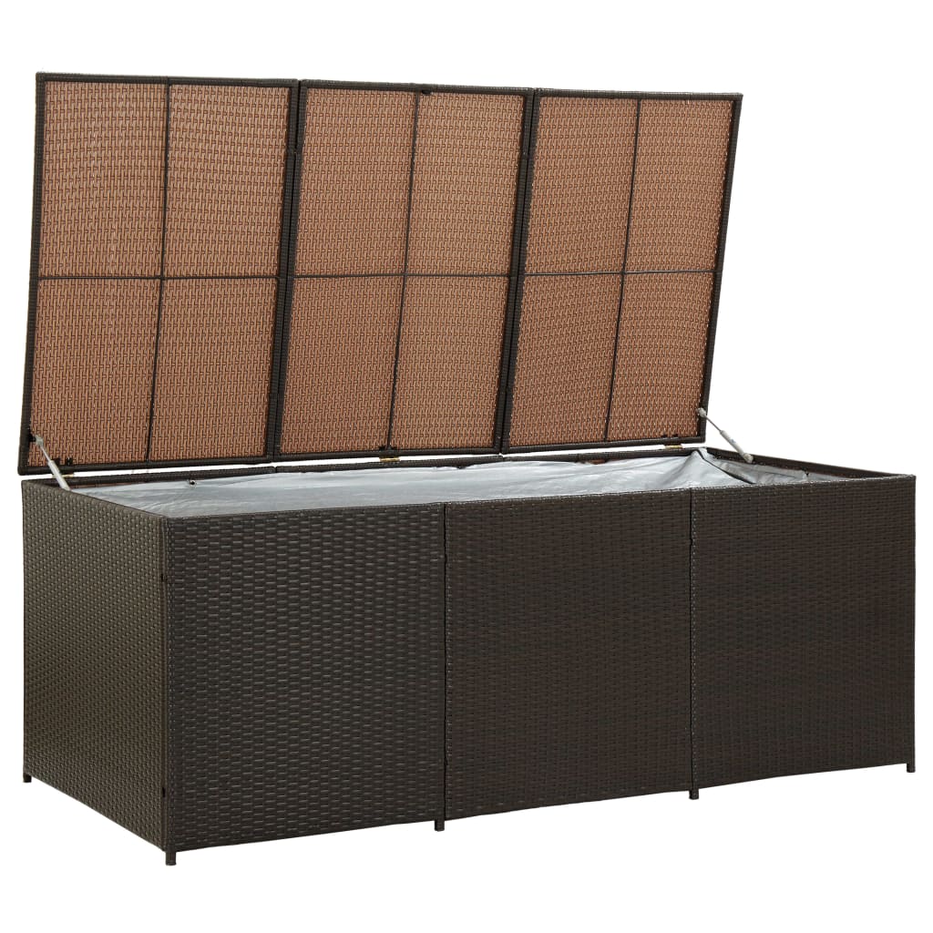 Outdoor Patio Poly Rattan Large Garden Storage Box Cushion Boxes Cabinet Unit - Bargainia.com - 8719883732237 - 46478
