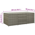 Outdoor Patio Poly Rattan Large Garden Storage Box Cushion Boxes Cabinet Unit - Bargainia.com - 