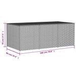 Outdoor Patio Poly Rattan Large Garden Storage Box Cushion Boxes Cabinet Unit - Bargainia.com - 