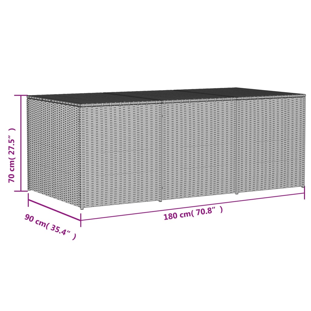 Outdoor Patio Poly Rattan Large Garden Storage Box Cushion Boxes Cabinet Unit - Bargainia.com - 8721012243774 - 365335