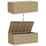 Outdoor Patio Poly Rattan Large Garden Storage Box Cushion Boxes Cabinet Unit - Bargainia.com - 