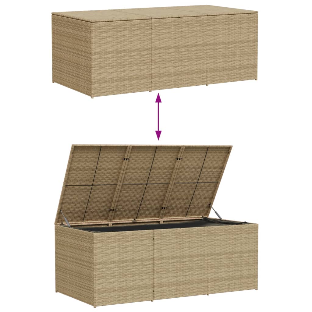 Outdoor Patio Poly Rattan Large Garden Storage Box Cushion Boxes Cabinet Unit - Bargainia.com - 