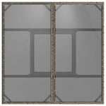 Outdoor Patio Poly Rattan Square 4 Person Garden Dining Table With Glass Top - Bargainia.com - 