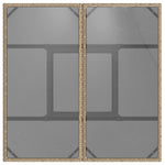 Outdoor Patio Poly Rattan Square 4 Person Garden Dining Table With Glass Top - Bargainia.com - 