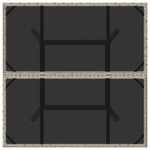 Outdoor Patio Poly Rattan Square 4 Person Garden Dining Table With Glass Top - Bargainia.com - 