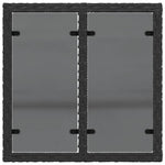 Outdoor Patio Poly Rattan Square Garden Coffee Table With Glass Top Tables - Bargainia.com - 