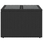 Outdoor Patio Poly Rattan Square Garden Coffee Table With Glass Top Tables - Bargainia.com - 