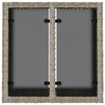 Outdoor Patio Poly Rattan Square Garden Coffee Table With Glass Top Tables - Bargainia.com - 