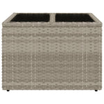Outdoor Patio Poly Rattan Square Garden Coffee Table With Glass Top Tables - Bargainia.com - 