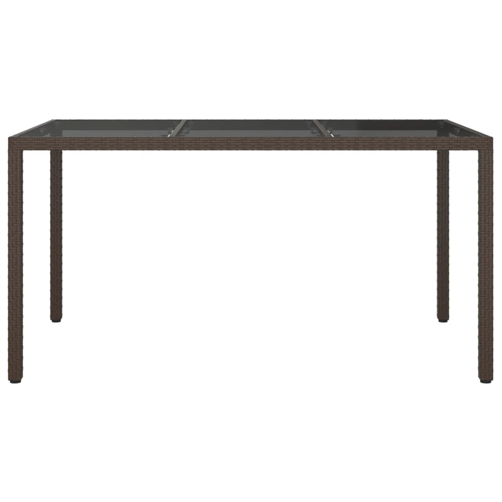 Outdoor Patio Rectangular Garden Dining Table With Glass Top Outside Tables - Bargainia.com - 8720286666401 - 316704