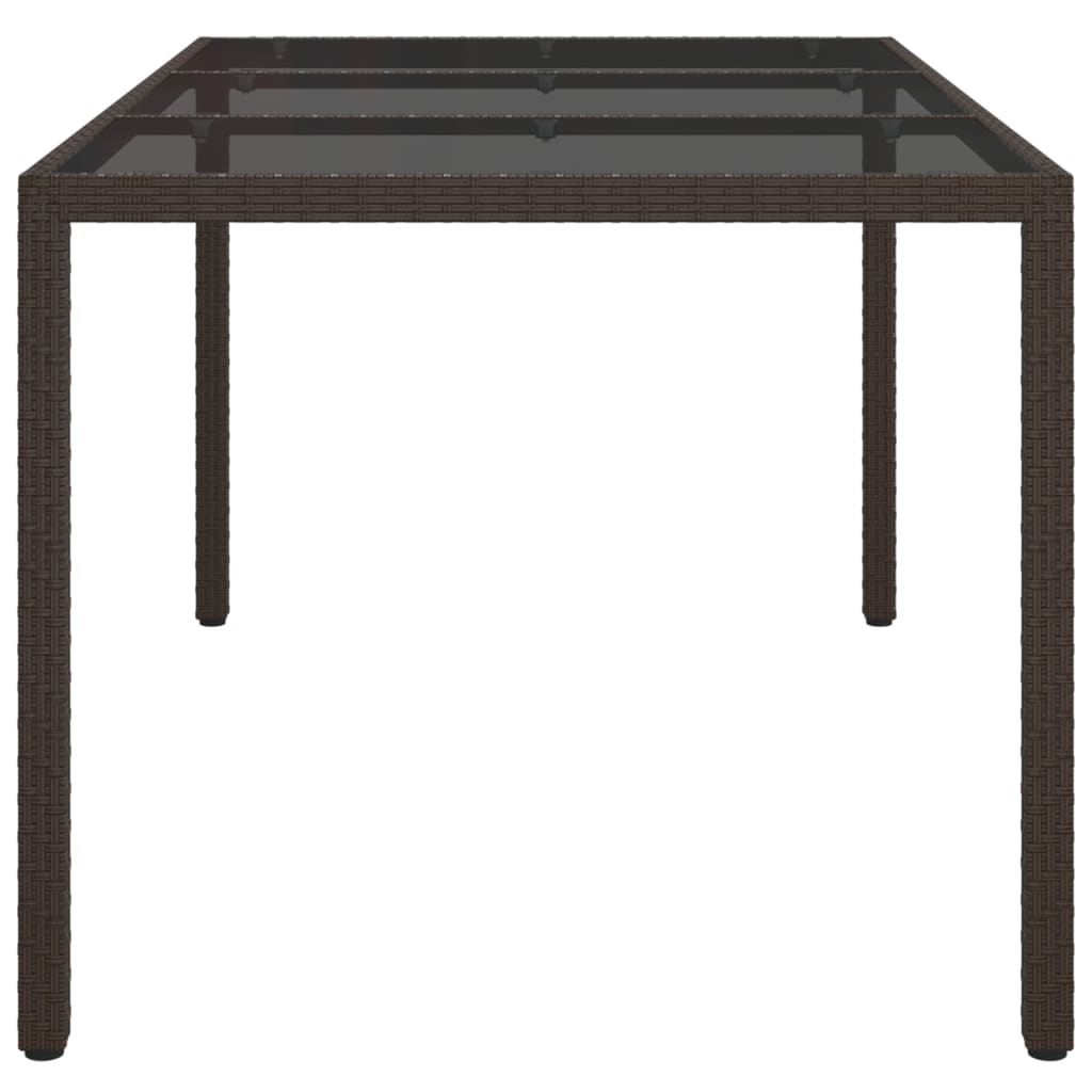Outdoor Patio Rectangular Garden Dining Table With Glass Top Outside Tables - Bargainia.com - 8720286666401 - 316704