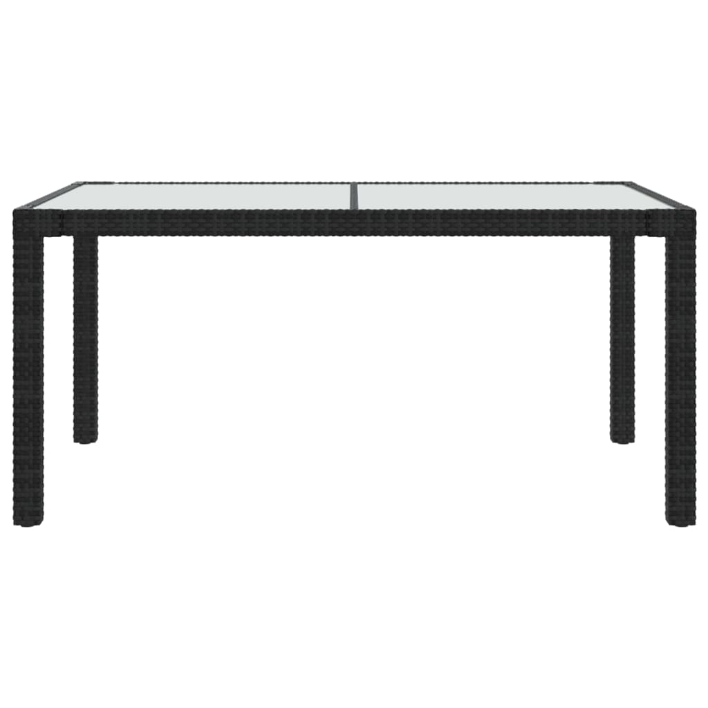 Outdoor Patio Rectangular Garden Dining Table With Glass Top Outside Tables - Bargainia.com - 8720286666418 - 316705