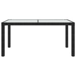 Outdoor Patio Rectangular Garden Dining Table With Glass Top Outside Tables - Bargainia.com - 