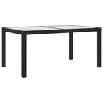 Outdoor Patio Rectangular Garden Dining Table With Glass Top Outside Tables - Bargainia.com - 