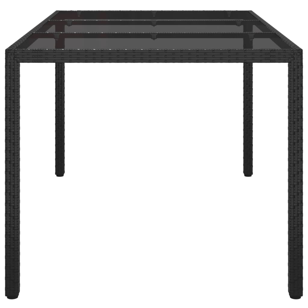 Outdoor Patio Rectangular Garden Dining Table With Glass Top Outside Tables - Bargainia.com - 8720286666425 - 316706