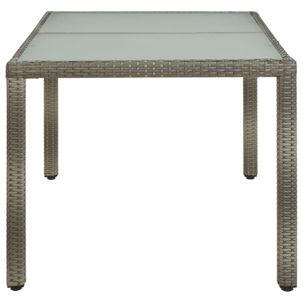 Outdoor Patio Rectangular Garden Dining Table With Glass Top Outside Tables - Bargainia.com - 8720286666432 - 316707