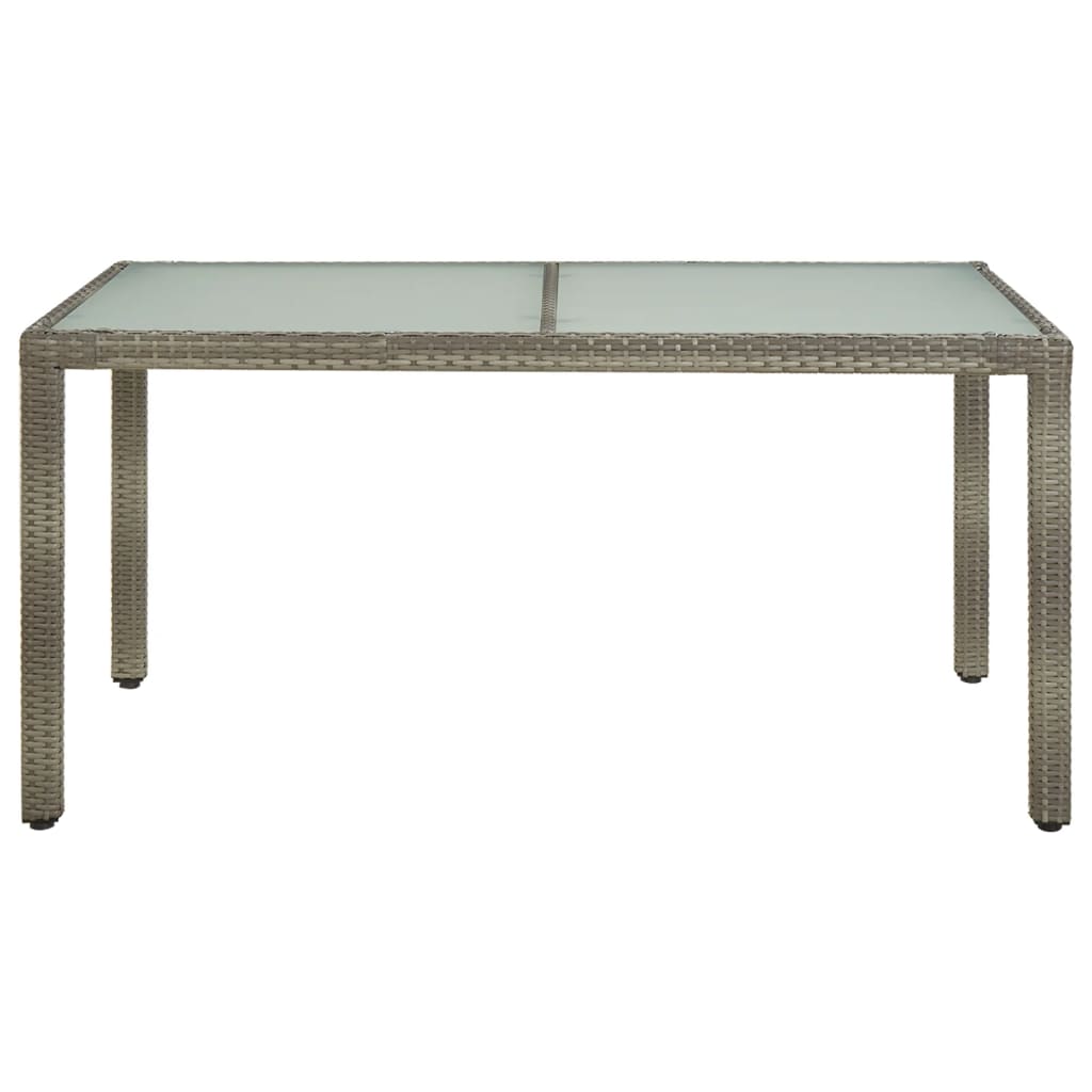Outdoor Patio Rectangular Garden Dining Table With Glass Top Outside Tables - Bargainia.com - 8720286666432 - 316707