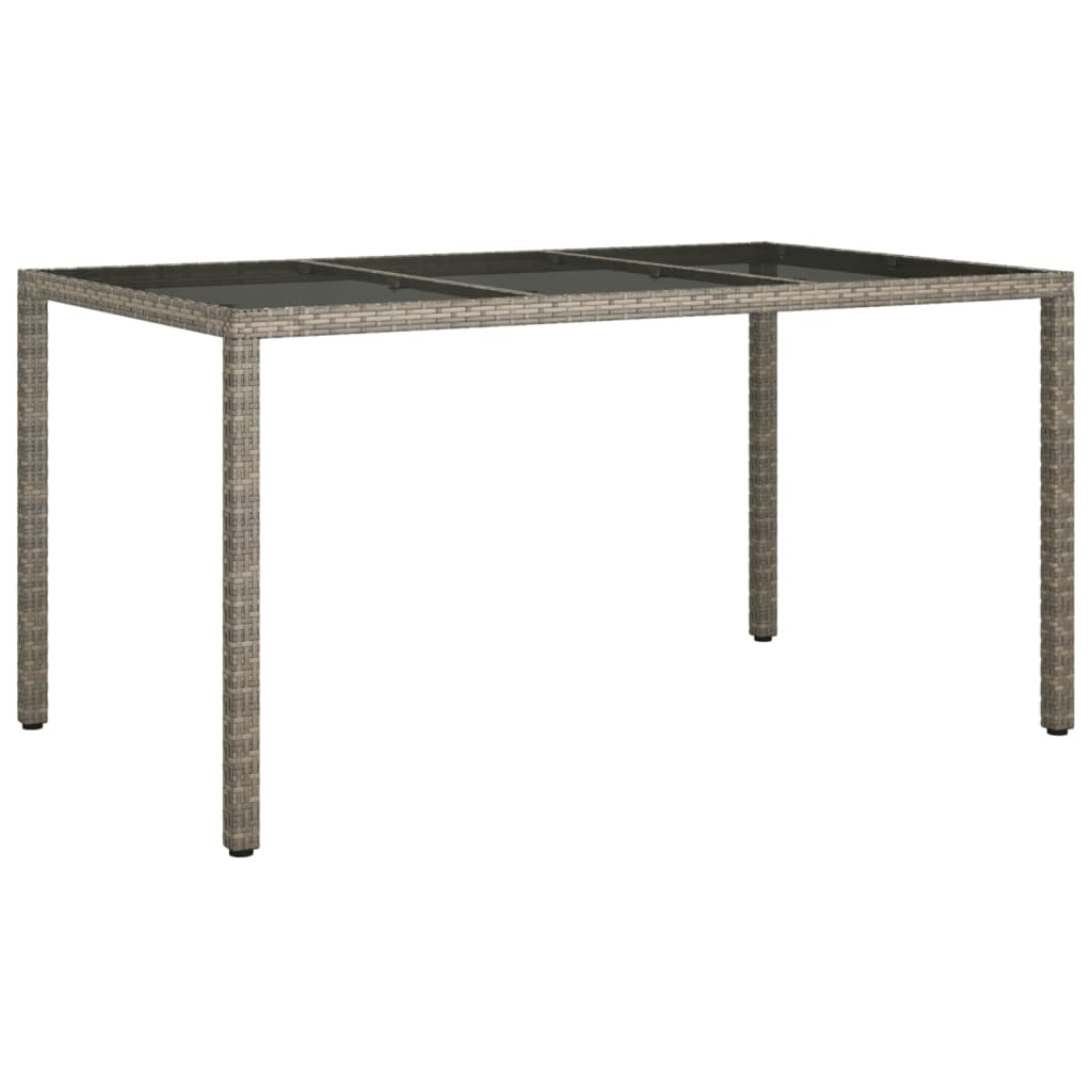 Outdoor Patio Rectangular Garden Dining Table With Glass Top Outside Tables - Bargainia.com - 8720286666449 - 316708