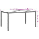 Outdoor Patio Rectangular Garden Dining Table With Glass Top Outside Tables - Bargainia.com - 
