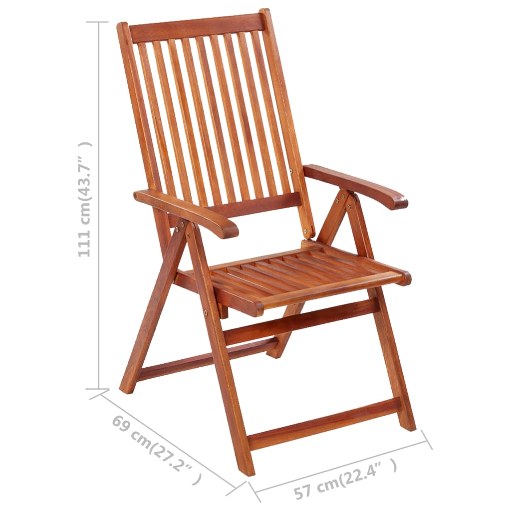 Outdoor Patio Wooden Foldable Garden Chairs Acacia Wood Seats 2 3 4 6 8 pcs - Bargainia.com - 