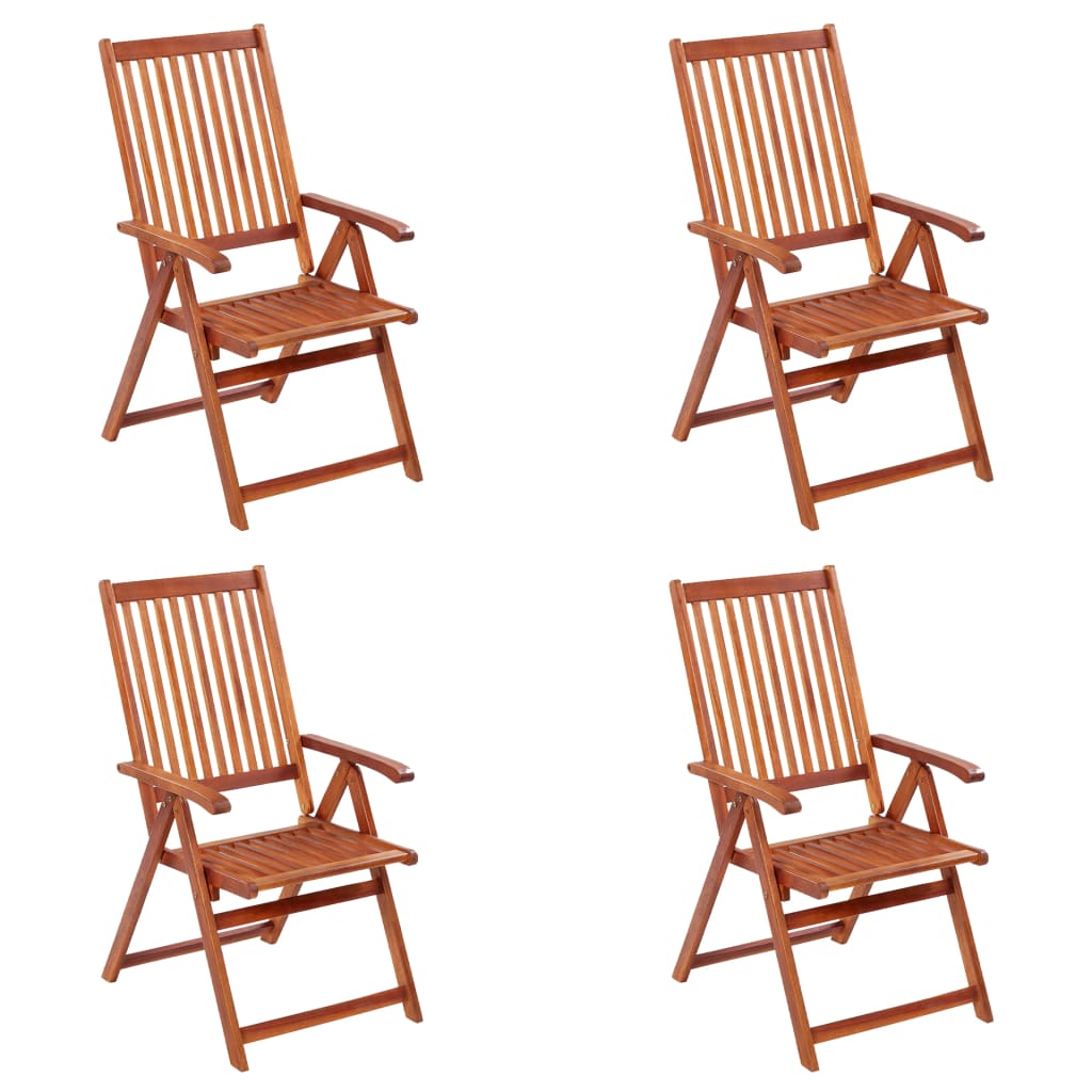 Outdoor Patio Wooden Foldable Garden Chairs Acacia Wood Seats 2 3 4 6 8 pcs - Bargainia.com - 8720286297643 - 3065515