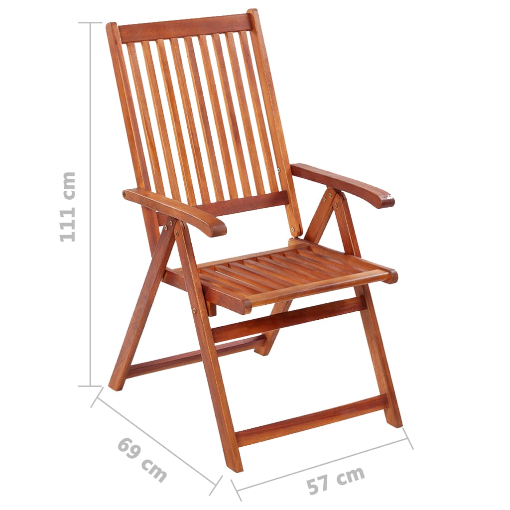 Outdoor Patio Wooden Foldable Garden Chairs Acacia Wood Seats 2 3 4 6 8 pcs - Bargainia.com - 