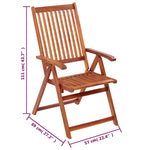 Outdoor Patio Wooden Foldable Garden Chairs Acacia Wood Seats 2 3 4 6 8 pcs - Bargainia.com - 