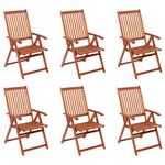 Outdoor Patio Wooden Foldable Garden Chairs Acacia Wood Seats 2 3 4 6 8 pcs - Bargainia.com - 