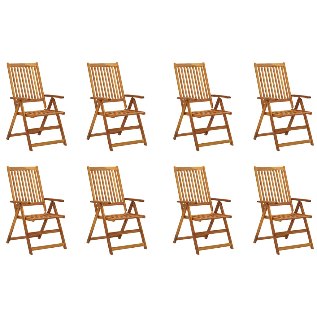 Outdoor Patio Wooden Foldable Garden Chairs Acacia Wood Seats 2 3 4 6 8 pcs - Bargainia.com - 