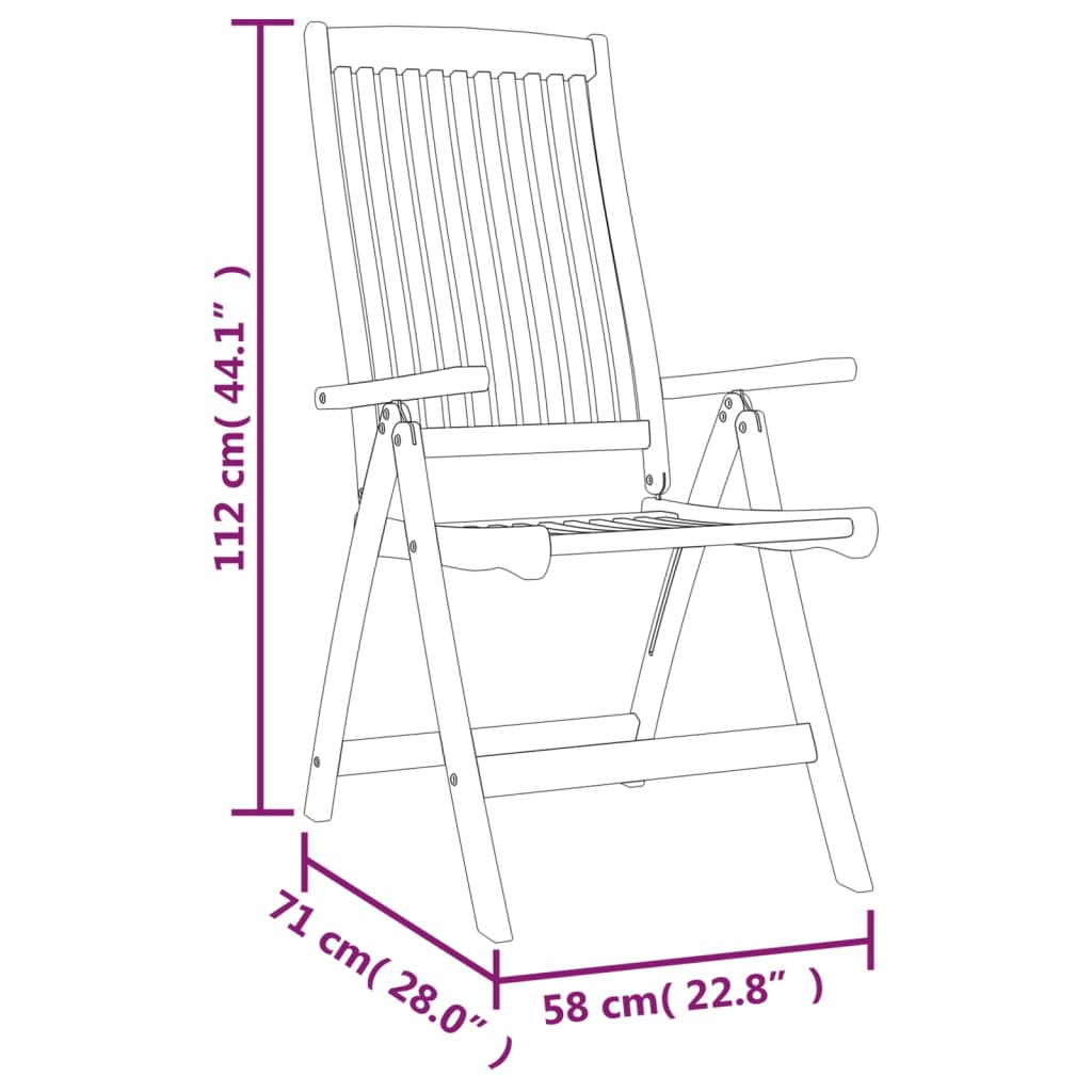 Outdoor Patio Wooden Foldable Garden Chairs Folding Wood Seat 2 4 6 8 pcs - Bargainia.com - 8720286758816 - 3087344