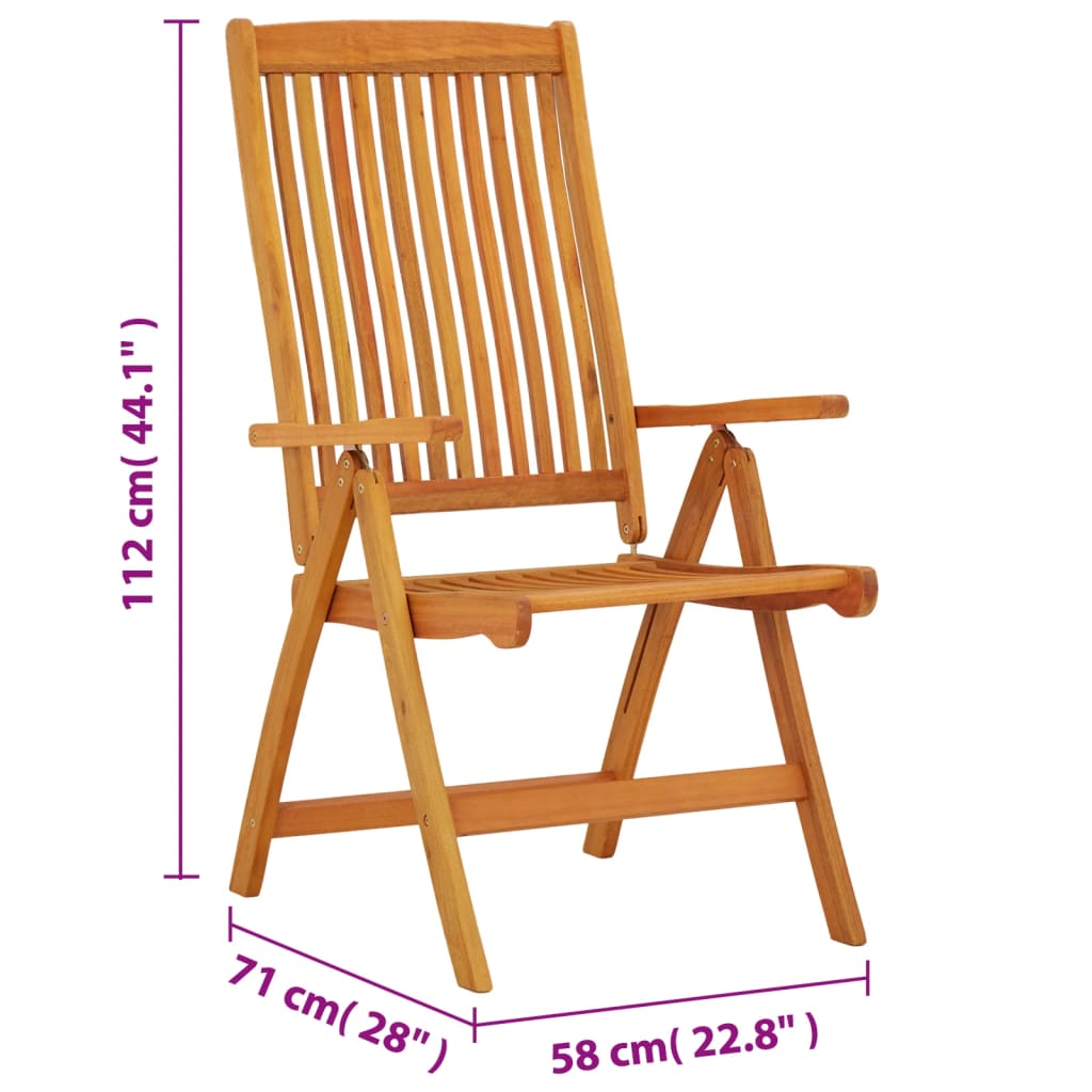 Outdoor Patio Wooden Foldable Garden Chairs Folding Wood Seat 2 4 6 8 pcs - Bargainia.com - 8720286849446 - 316069