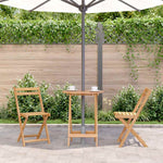 Outdoor Patio Wooden Folding Garden Dining Table Acacia Wood Tables Brown - Bargainia.com - 