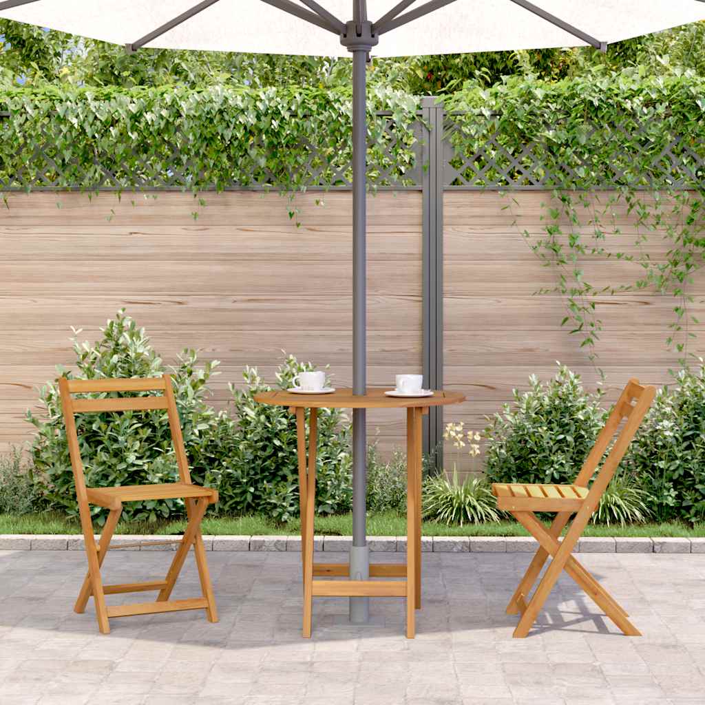 Outdoor Patio Wooden Folding Garden Dining Table Acacia Wood Tables Brown - Bargainia.com - 