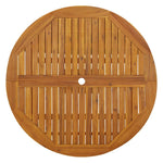 Outdoor Patio Wooden Folding Garden Dining Table Acacia Wood Tables Brown - Bargainia.com - 