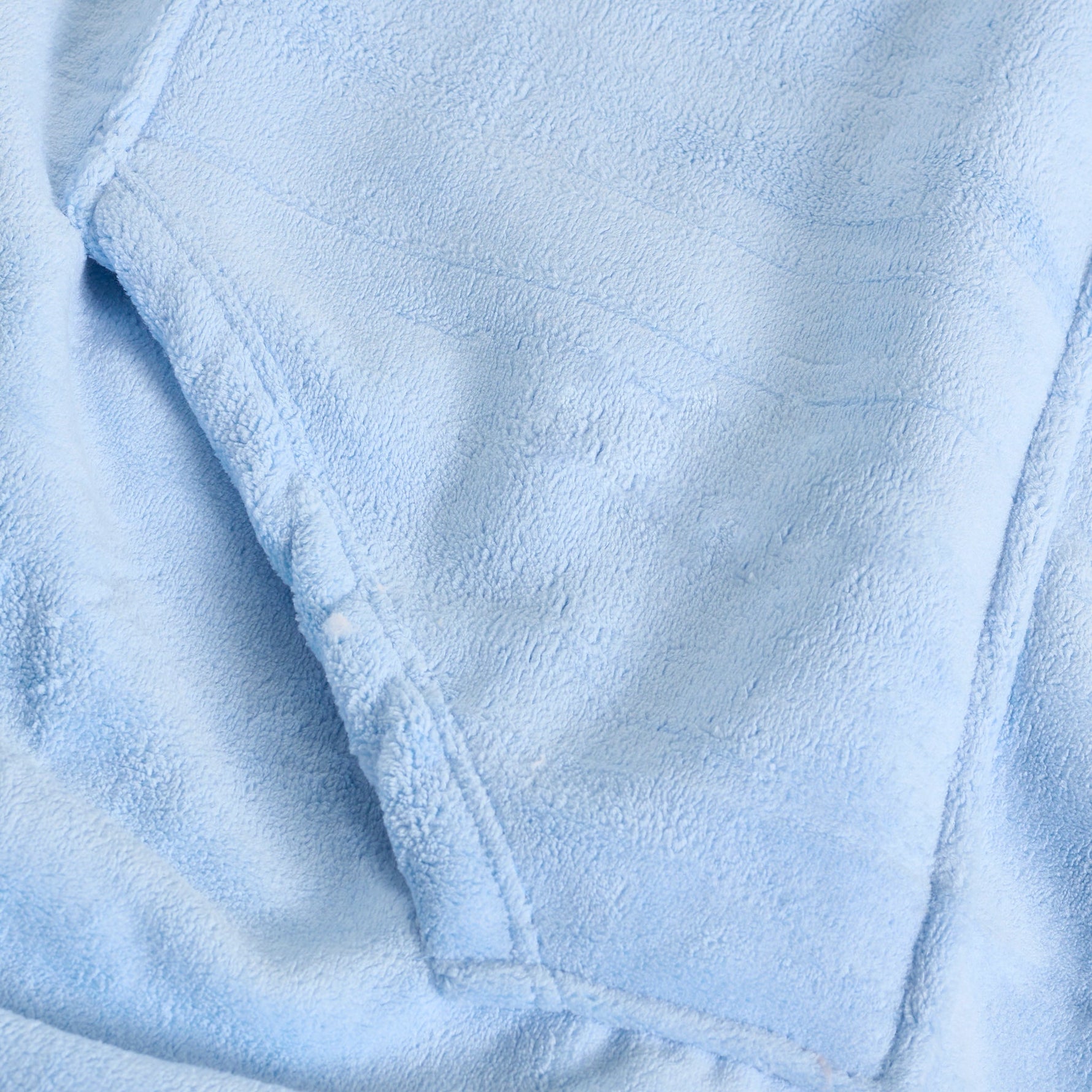Oversized Sherpa Fleece Hoodie Blanket - Baby Blue - Bargainia.com - 