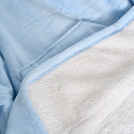 Oversized Sherpa Fleece Hoodie Blanket - Baby Blue - Bargainia.com - 